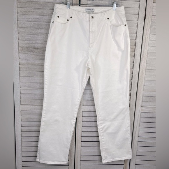 COLDWATER CREEK Stretch Bootcut Jeans White-16P - Picture 1 of 3